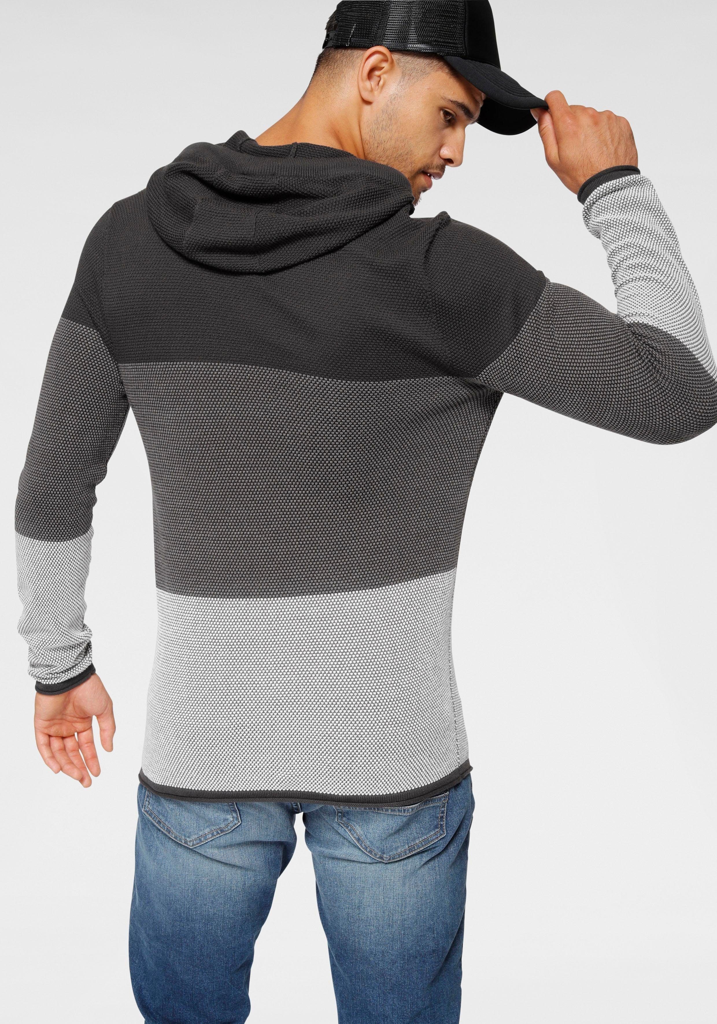 Bruno Banani Kapuzenpullover im trendigen Waffel-Look günstig online kaufen