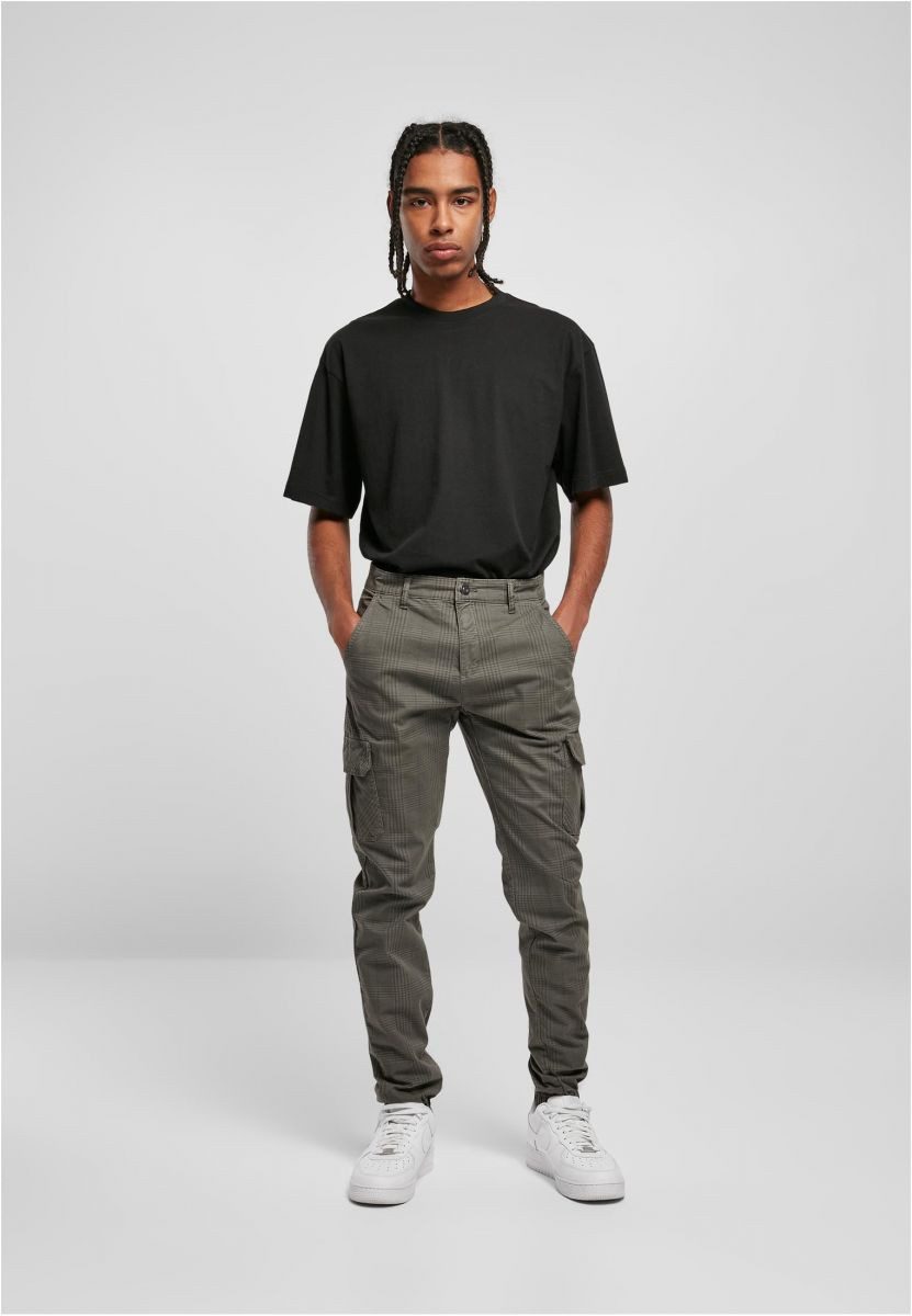 URBAN CLASSICS Funktionshose AOP Glencheck Cargo Jog Pants