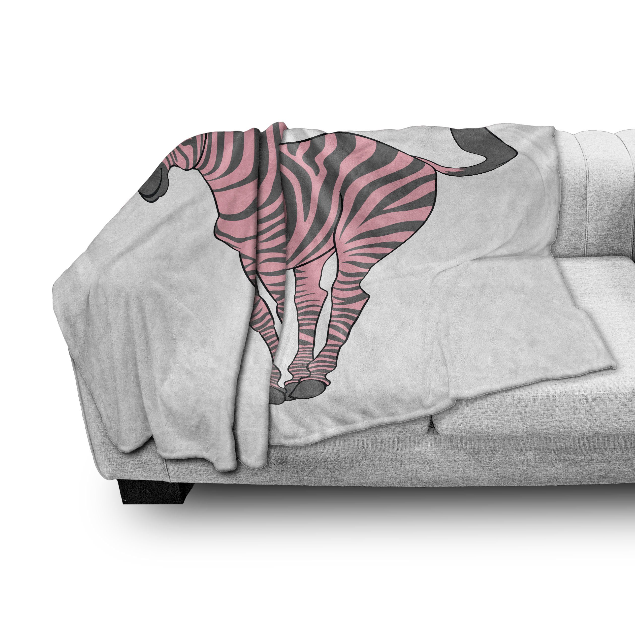 Wohndecke Gemütlicher Plüsch Baby-Tiertier Innen- rosa Außenbereich, Zebra den Abakuhaus, für und