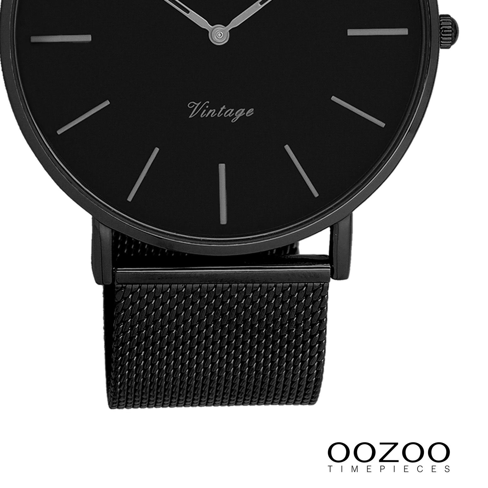 OOZOO Quarzuhr Fashion-Style Quarz, Oozoo Damenuhr Armbanduhr Edelstahlarmband, rund, Ultra 44mm) (ca. groß Slim Herren, Herren