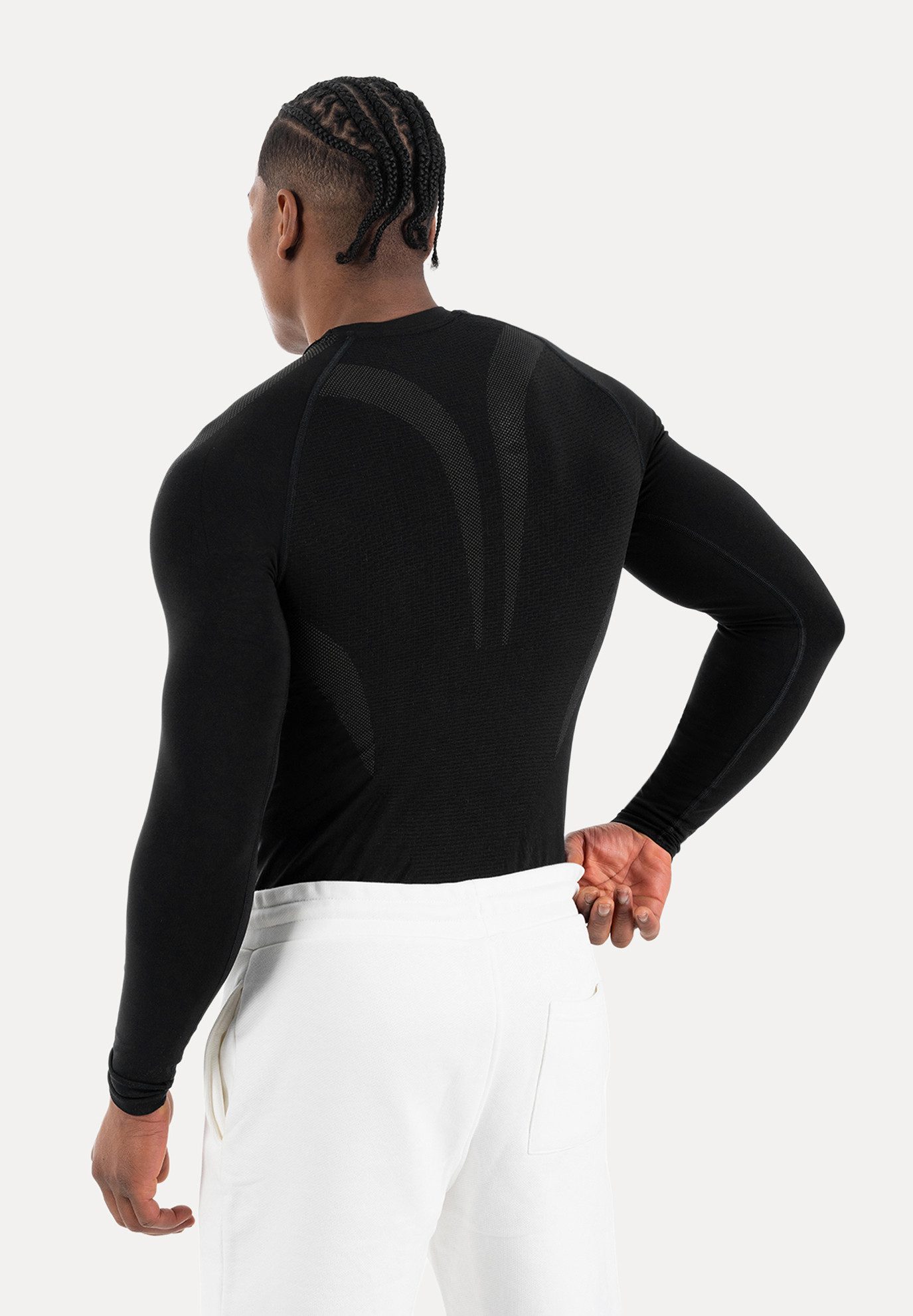 Smilodox Longsleeve Carnos, Compression Shirt Herren, Langarmshirt für Gym & Training Compression Fit, Seamless, atmungsaktiv, Body Mapping, Stretch