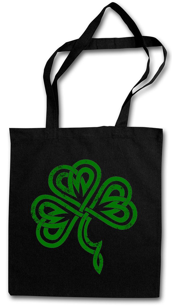 Beuteltasche Shamrock Irish Knot III Stofftasche Cloverleaf Irland Ireland