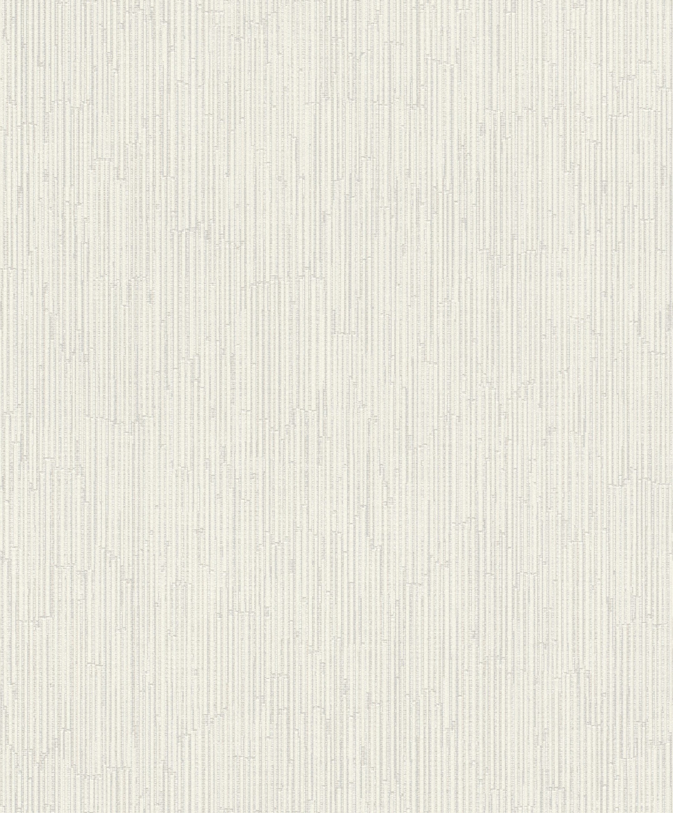 Rasch Vliestapete Uni Strukturmuster - Vliestapete Weiß Creme, strukturiert, uni, Holzoptik, glänzend, (1 Rolle, 1 St., Kollektion 'Deco Style' - 10,05 m x 0,53 m), Lichtbeständige Farben - Feucht abwischbar - Restlost abziehbar