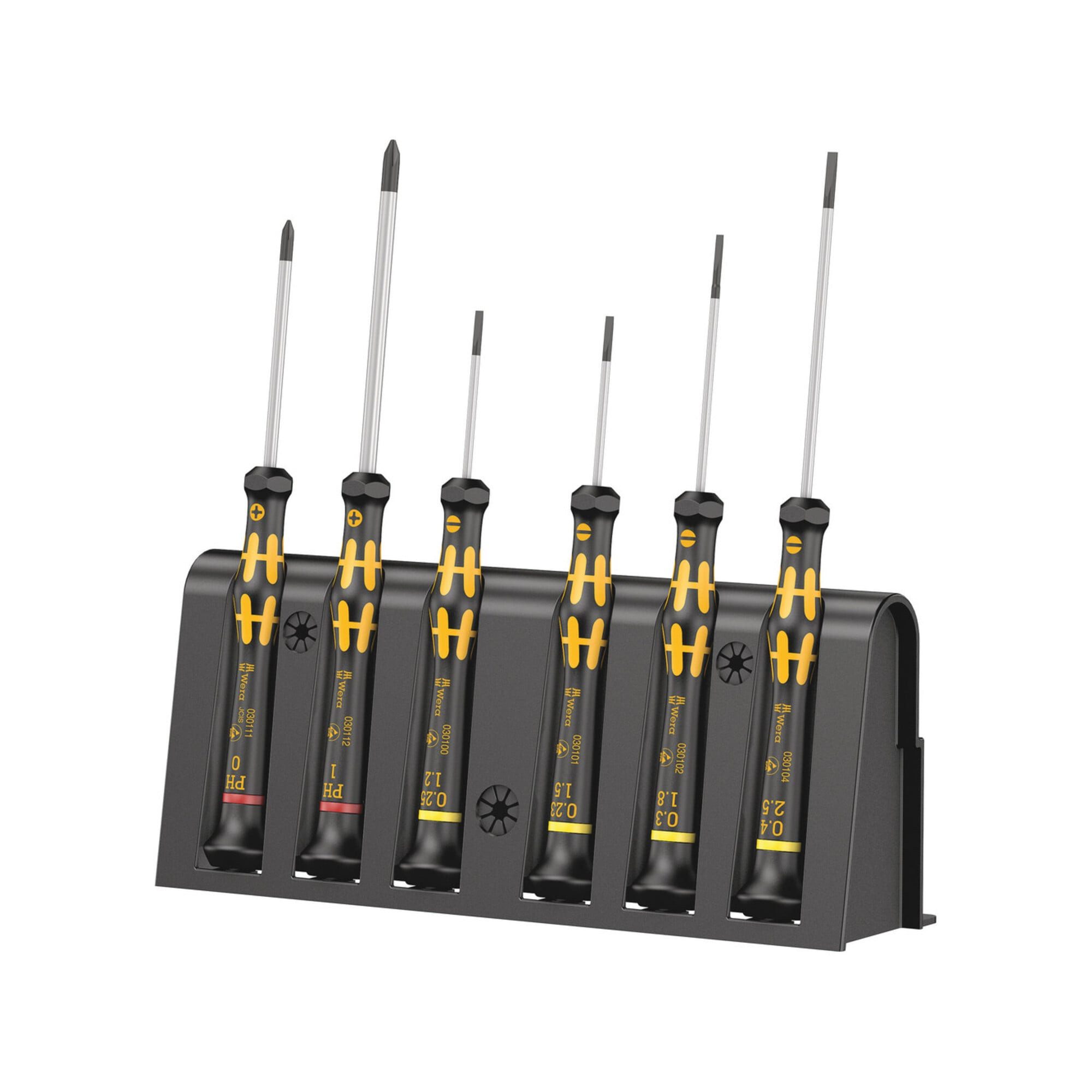 Wera Schraubendreher Wera 1578 A/6 ESD Elektroniker-Schraubendrehersatz + Rack, 6-teilig