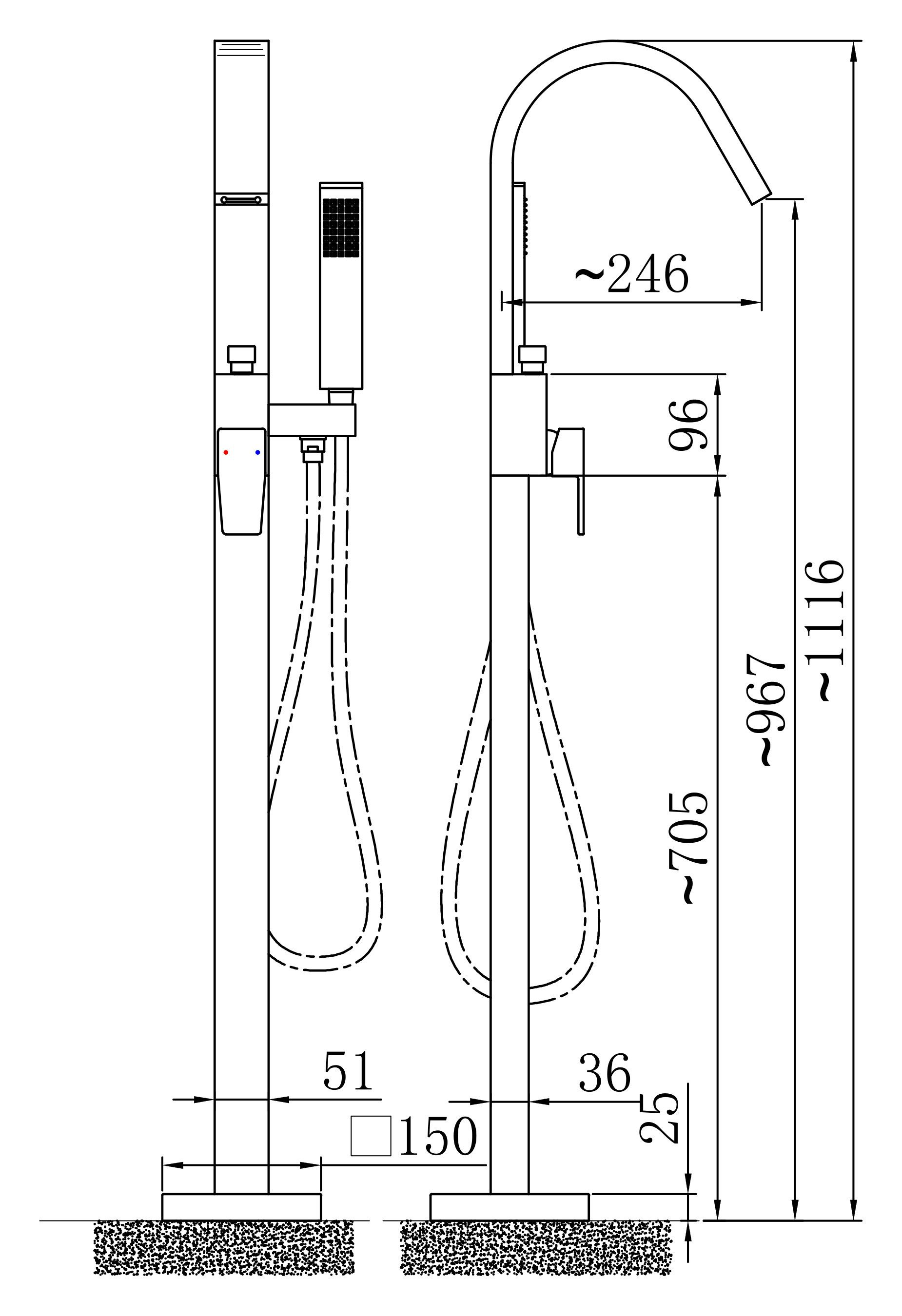Bernstein Standarmatur NT3311 2.0 Chrom inkl. Unterputz-Grundkörper – Bild 4 von 5