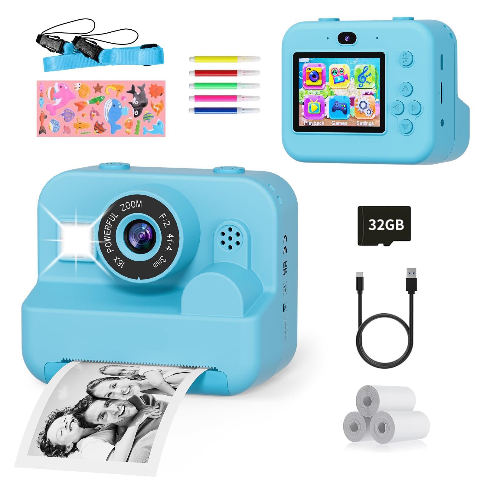 Kinder-Digitalkamera, 2,4-Zoll-Bildschirm, 1080P HD-Kamera, Kinderkamera