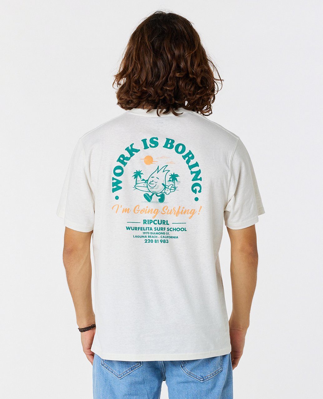 Shaper Print-Shirt Kurzärmeliges Adress Curl T-Shirt Rip