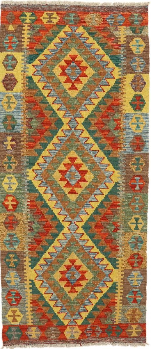 Orientteppich Kelim Afghan 86x194 Handgewebter Orientteppich Läufer, Nain Trading, rechteckig, Höhe: 3 mm