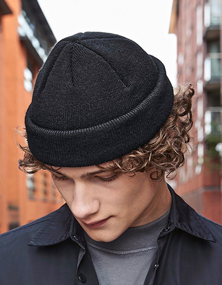 aus Fisherman Navy Design Goodman Angenehmes Recycelter Polyester. Beanie Beanie Mini Tragegefühl Oxford