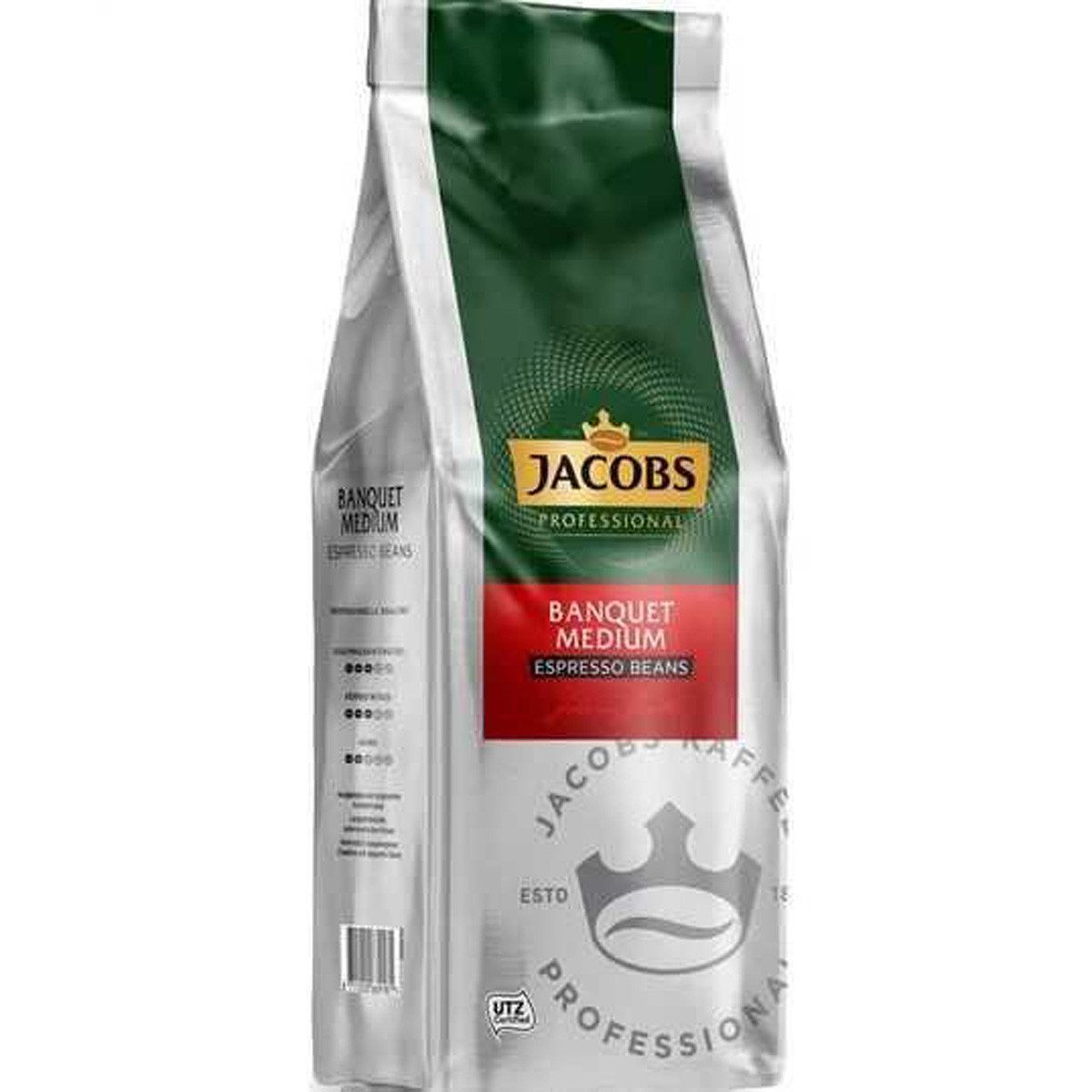 JACOBS Kaffee, Jacobs Banquet Medium Espresso Röstkaffee ganze Bohnen 1000g