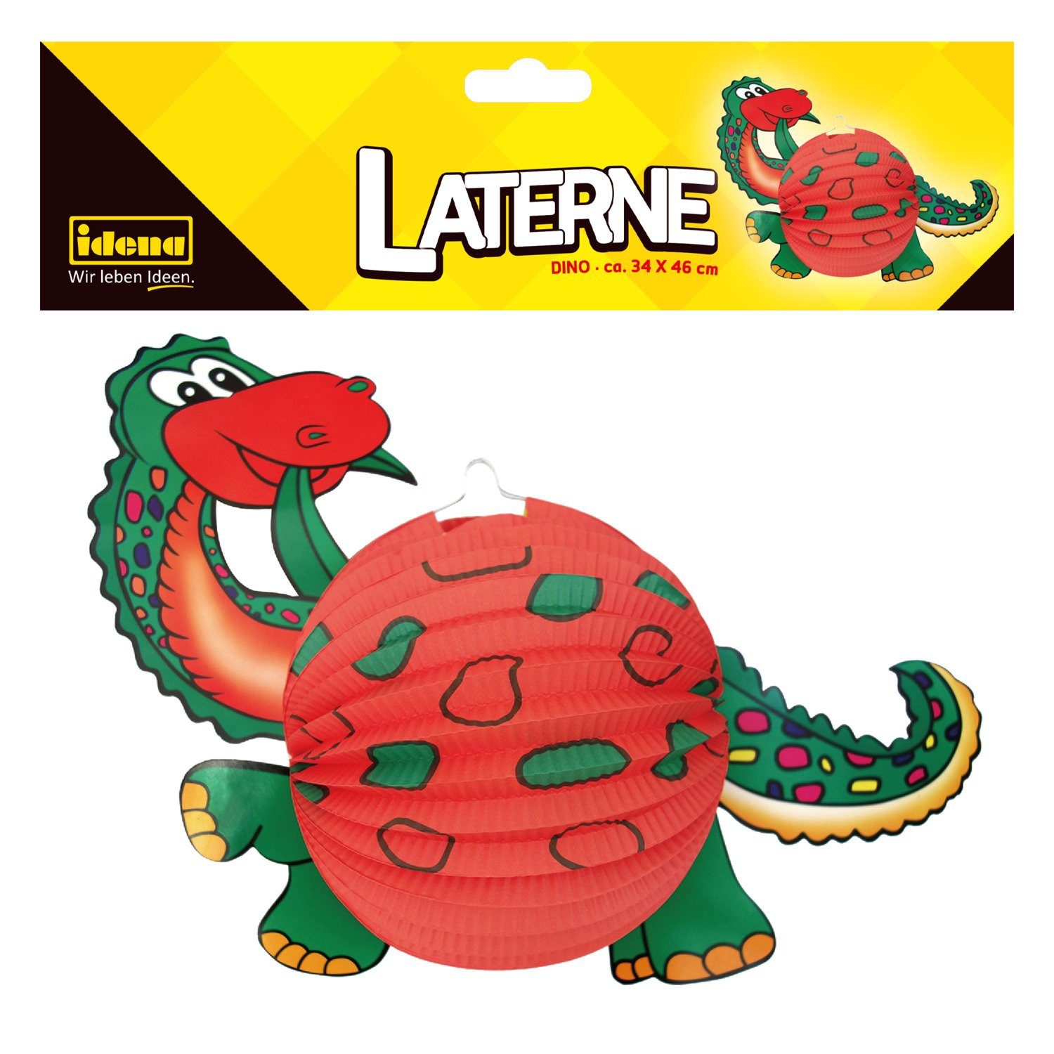 Idena Umzugslaterne Idena Laterne Dino rot grün 34x46cm günstig online kaufen