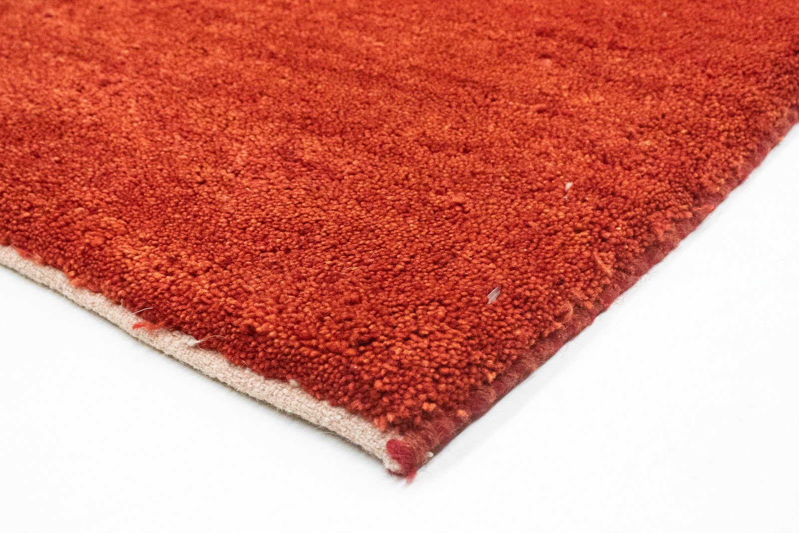 Wollteppich Gabbeh Teppich morgenland, rot, rechteckig, mm, handgeknüpft handgeknüpft Höhe: 18