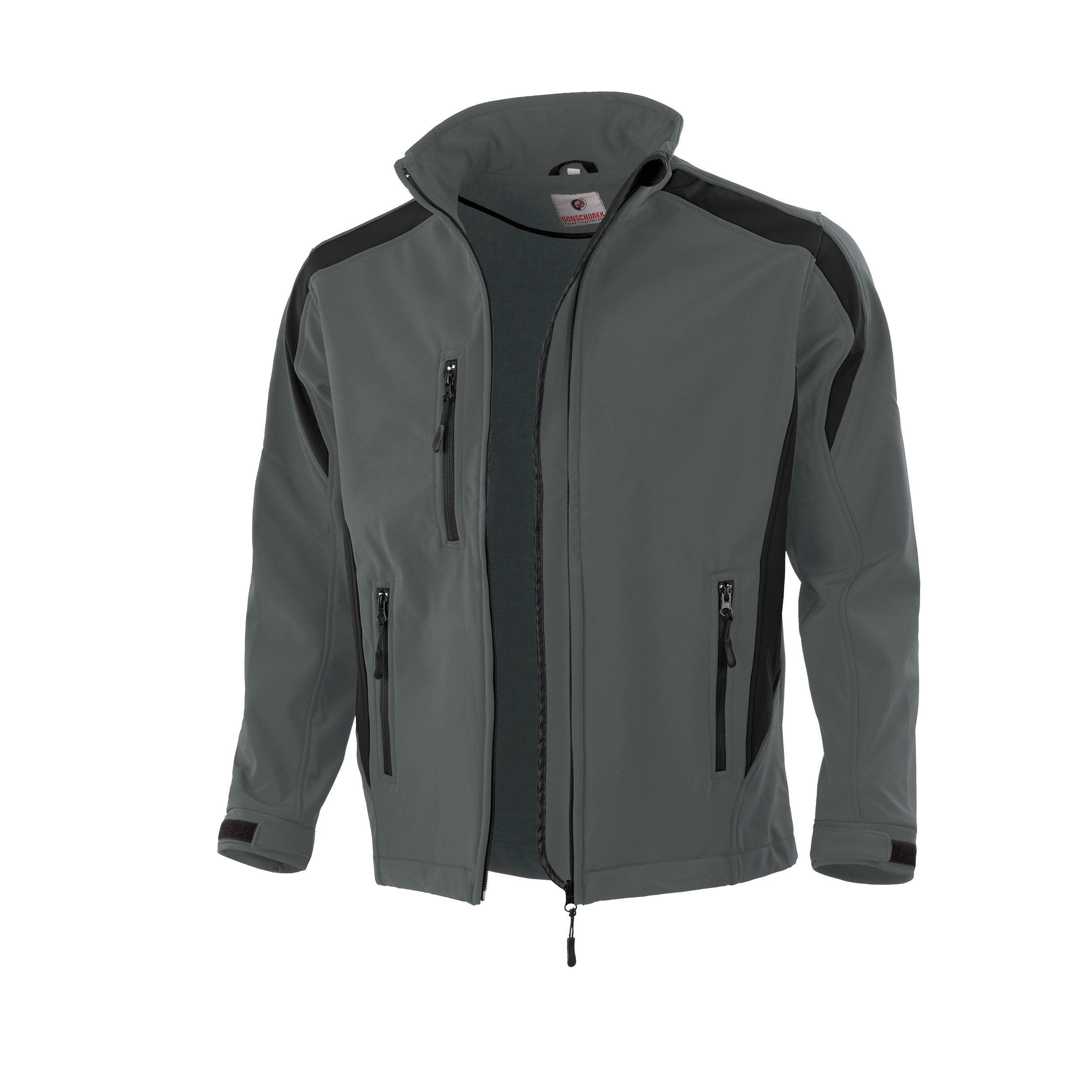 Qualitex Workwear Softshelljacke Softshelljacke grau/schwarz, Gr. günstig online kaufen