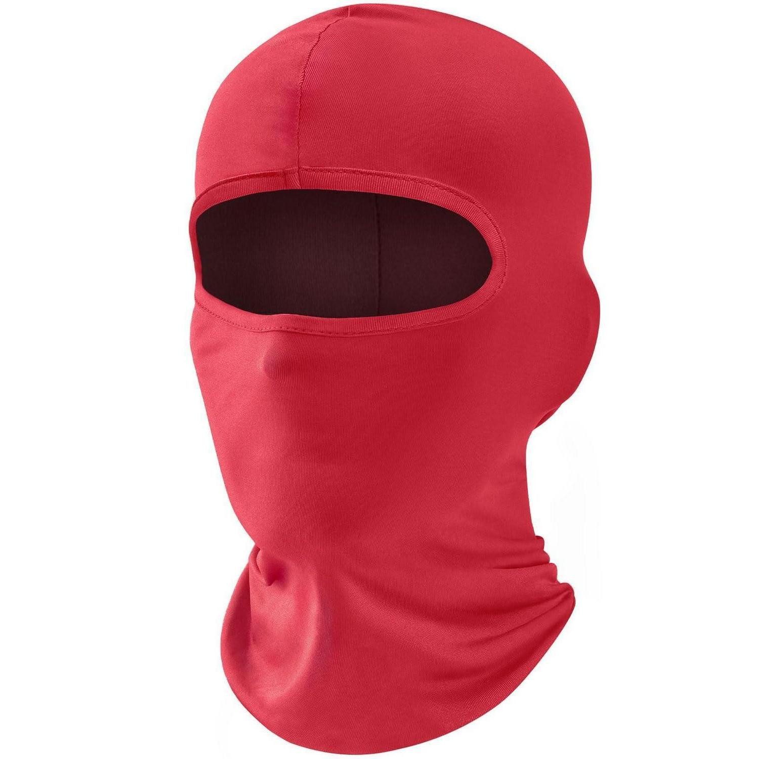 LuxusKollektion Sturmhaube Sturmhaube Motorrad Balaclava UV Schutz Herren Damen Einheitsgröße Rot