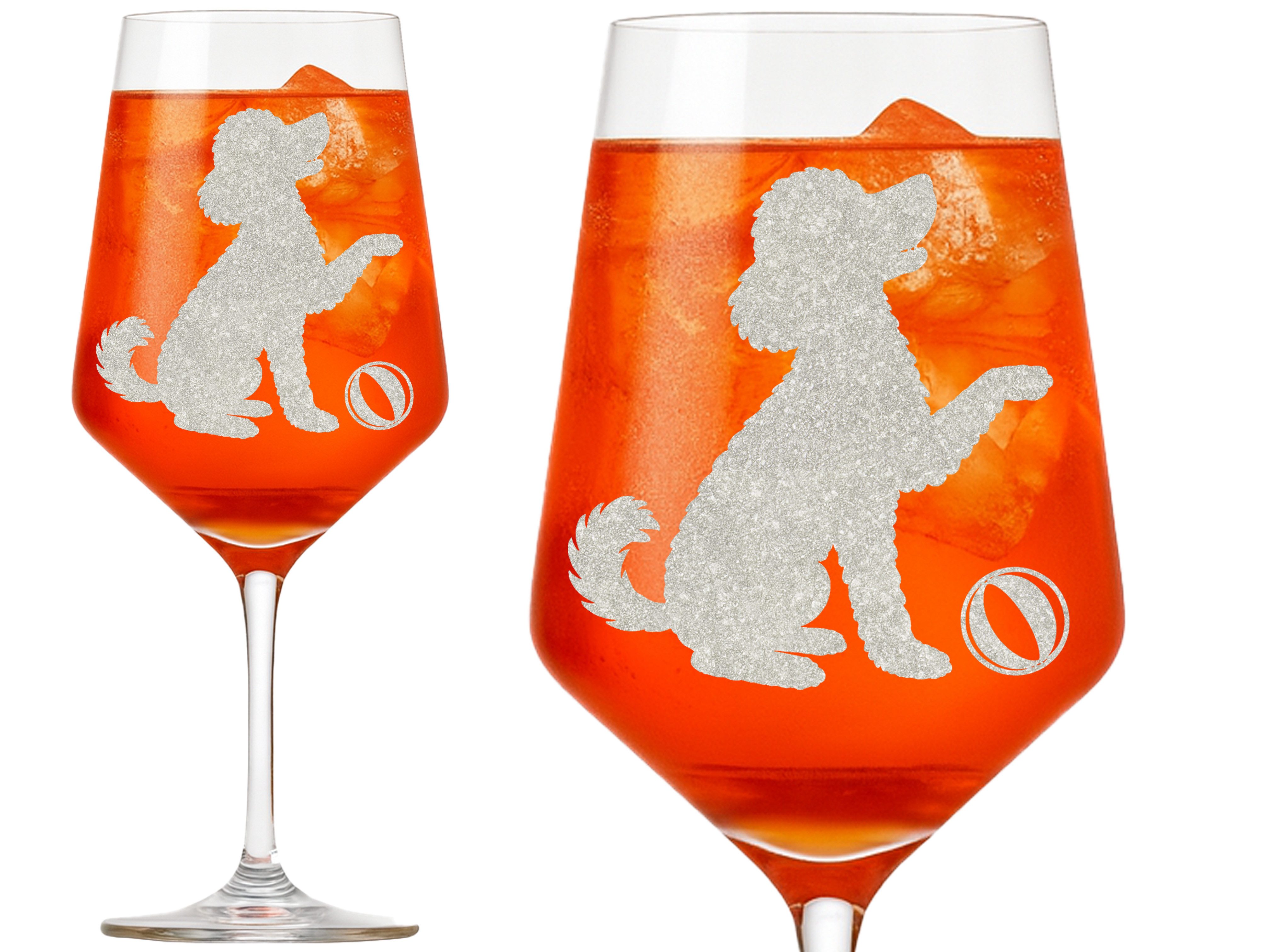 eXODA Weinglas Pudelsilhouette 350ml – Spülmaschinenfest für Pudel-Liebhaber, 1-tlg., Glas, Atemberaubende Darstellung
