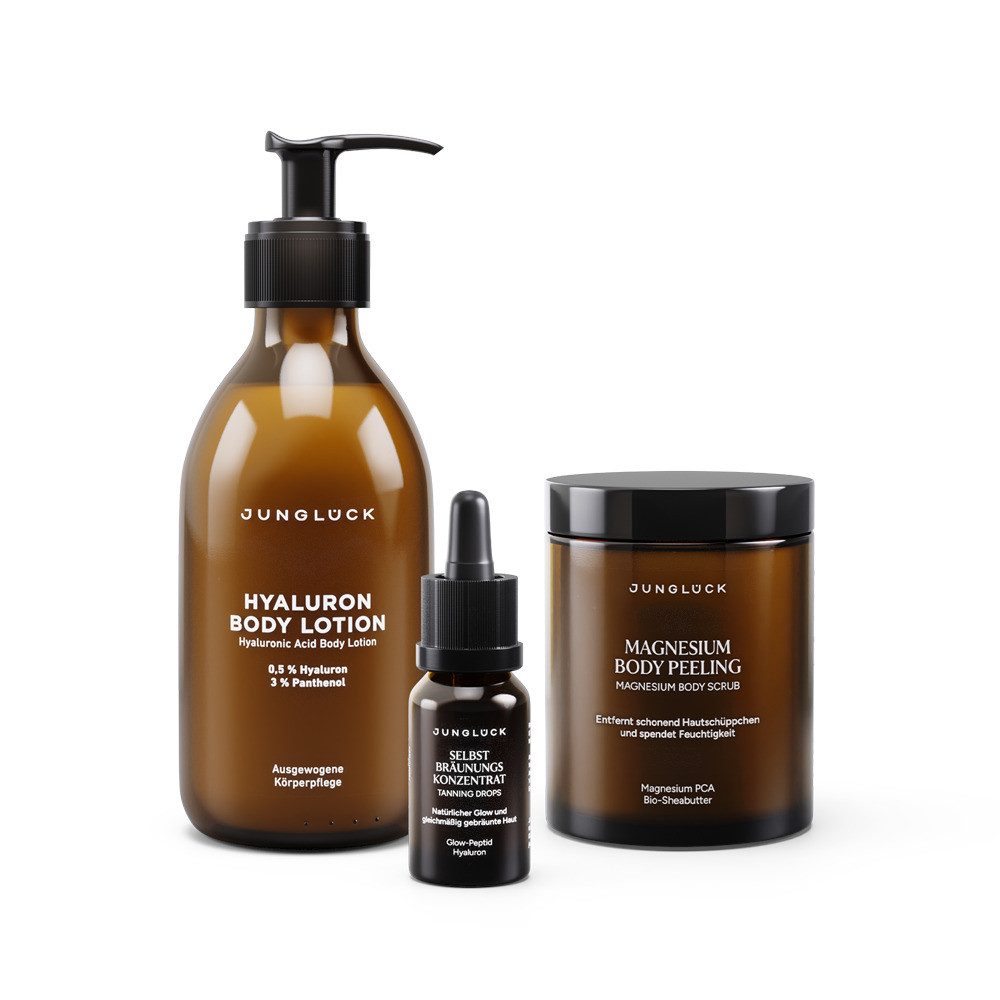 JUNGLÜCK Hautpflege-Set Nahtlose Bräune Trio, 1-tlg., Trio für eine gleichmäßige Bräune am ganzen Körper