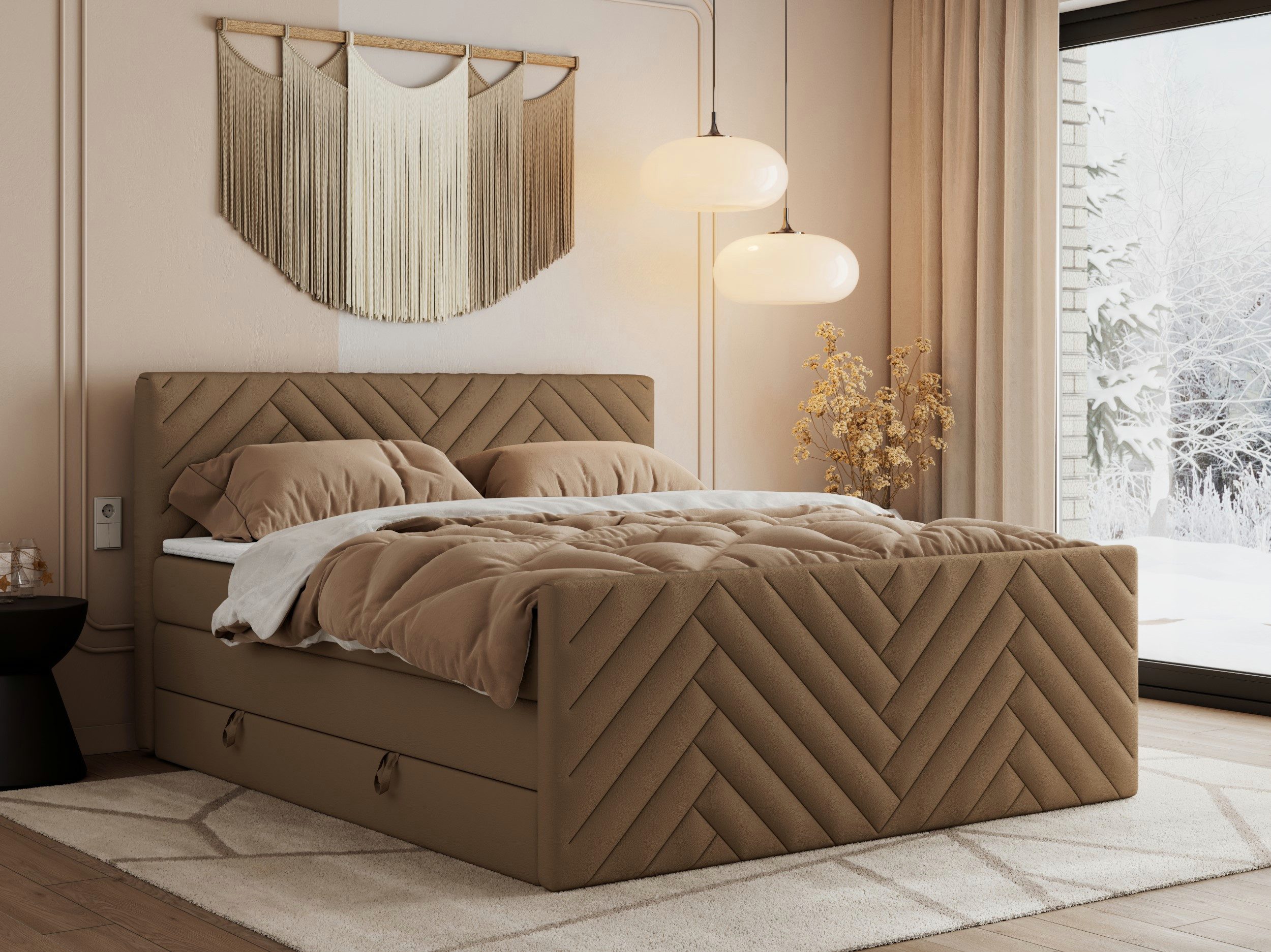 MKS MÖBEL Boxspringbett PARIS KING DUO günstig online kaufen