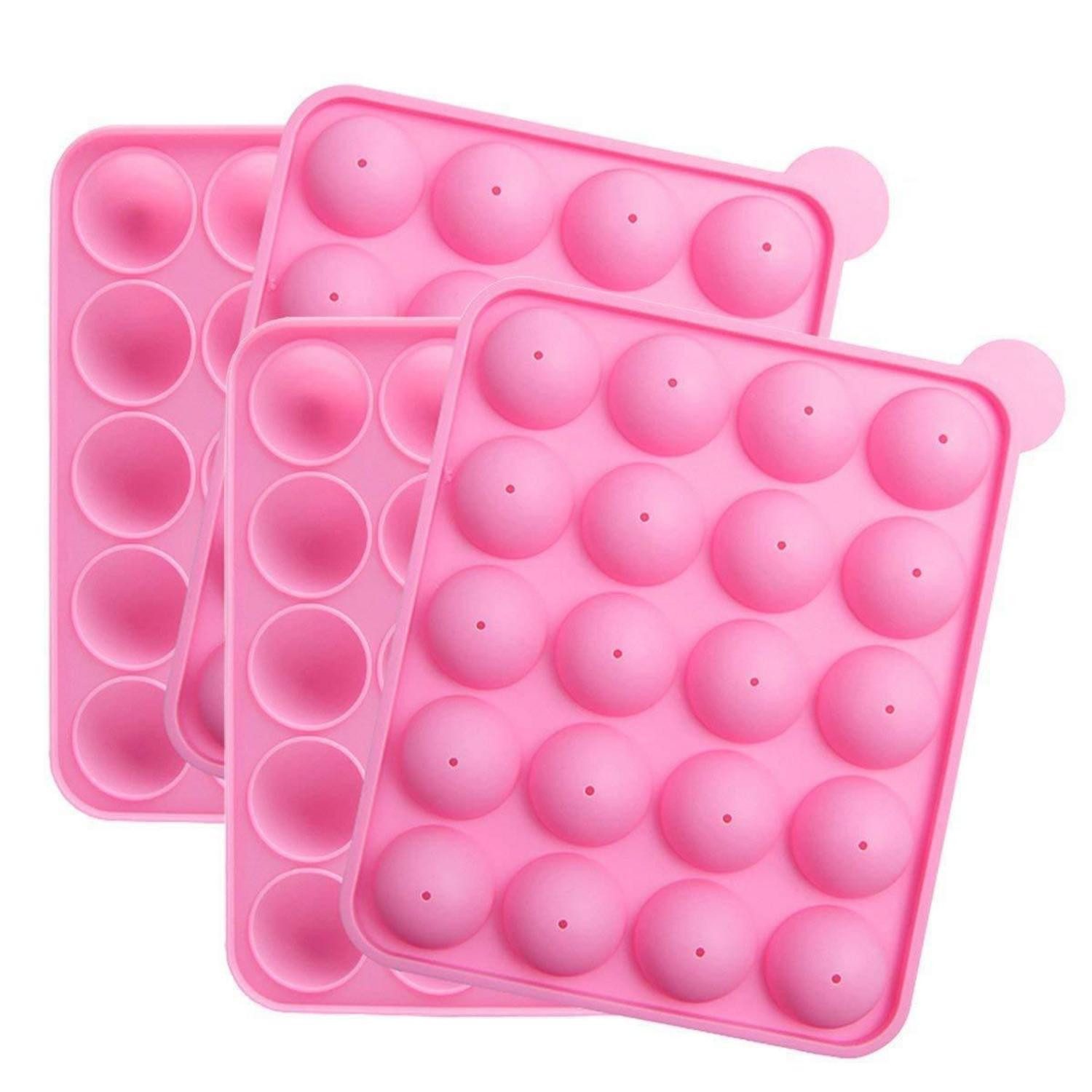 LuxusKollektion Cake-Pop-Form Cake Pop Formen Silikon 20 Hohlräume, (2-tlg)