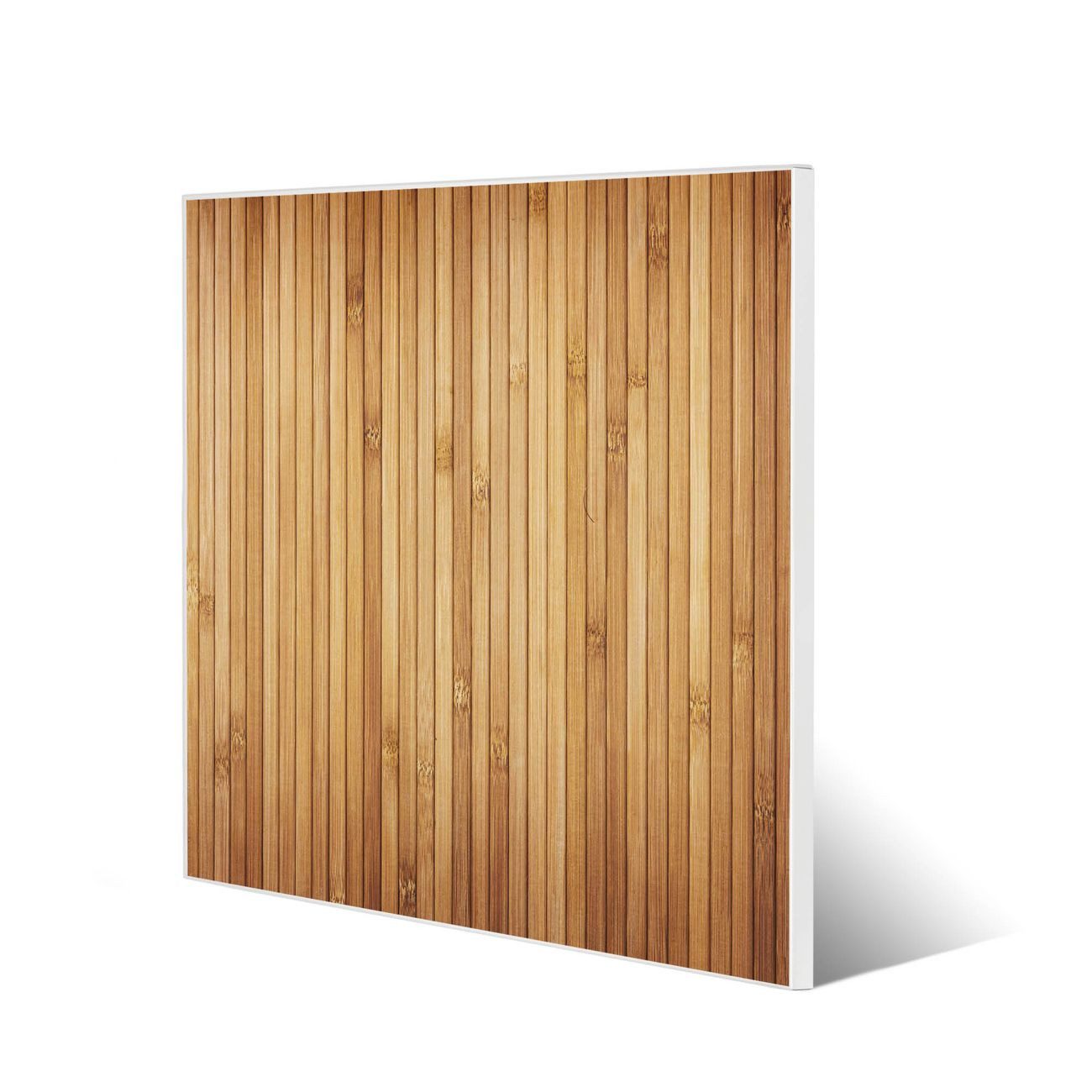 banjado Magnettafel Stahl Quadratisch Bambusholz, (inkl. 4 Magnete, Quadratische Stahlmagnettafel)