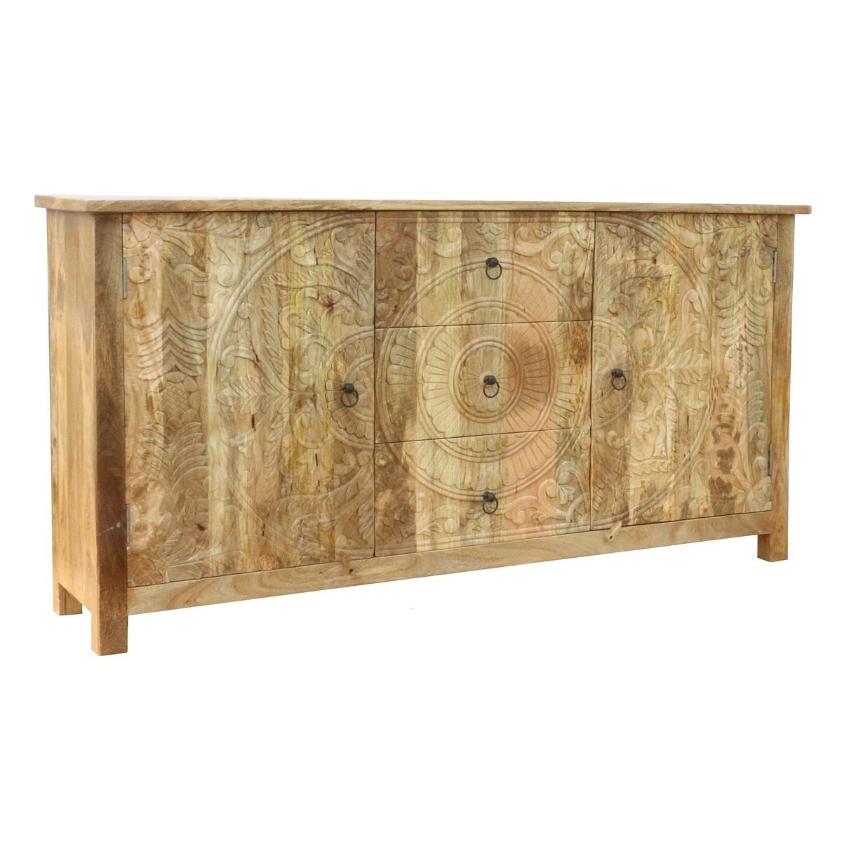 Oriental Galerie Unterschrank Indien Sideboard Nanda Natur 180 cm
