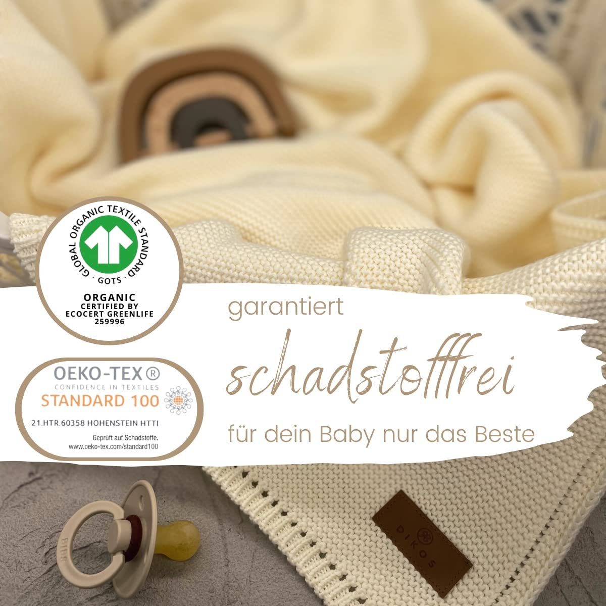 Babydecke DIKOS® Babydecke aus *100%* Bio günstig online kaufen