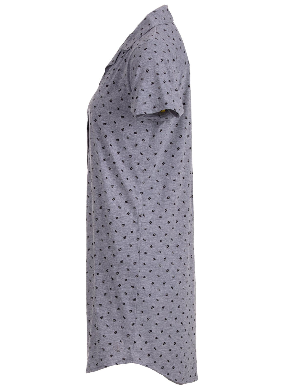 zeitlos Nachthemd Nachthemd Kurzarm - grau Kussmund