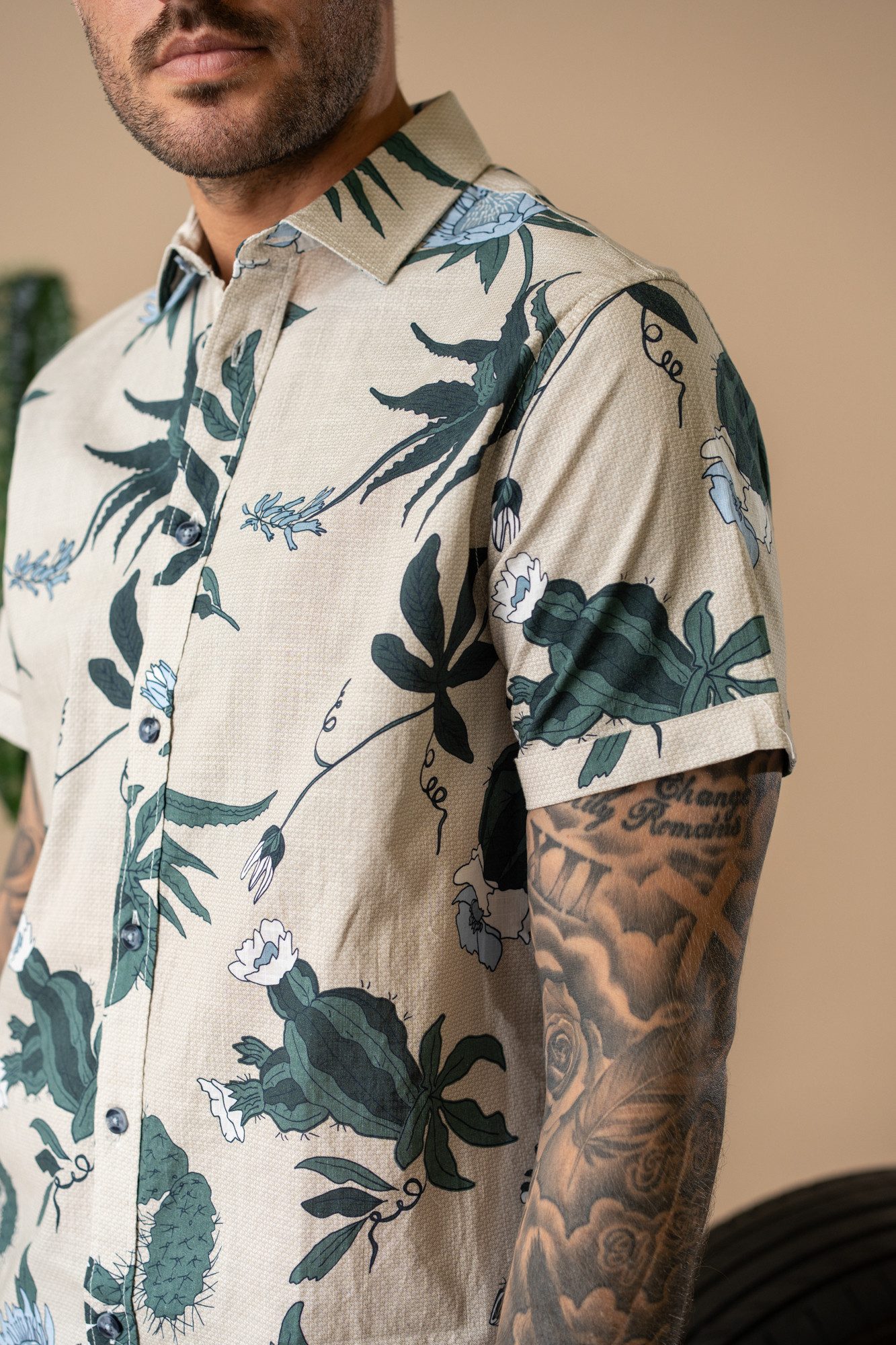 Petrol Industries Kurzarmhemd Men Shirt Short Sleeve AOP mit All-Over Print – Bild 2 von 5