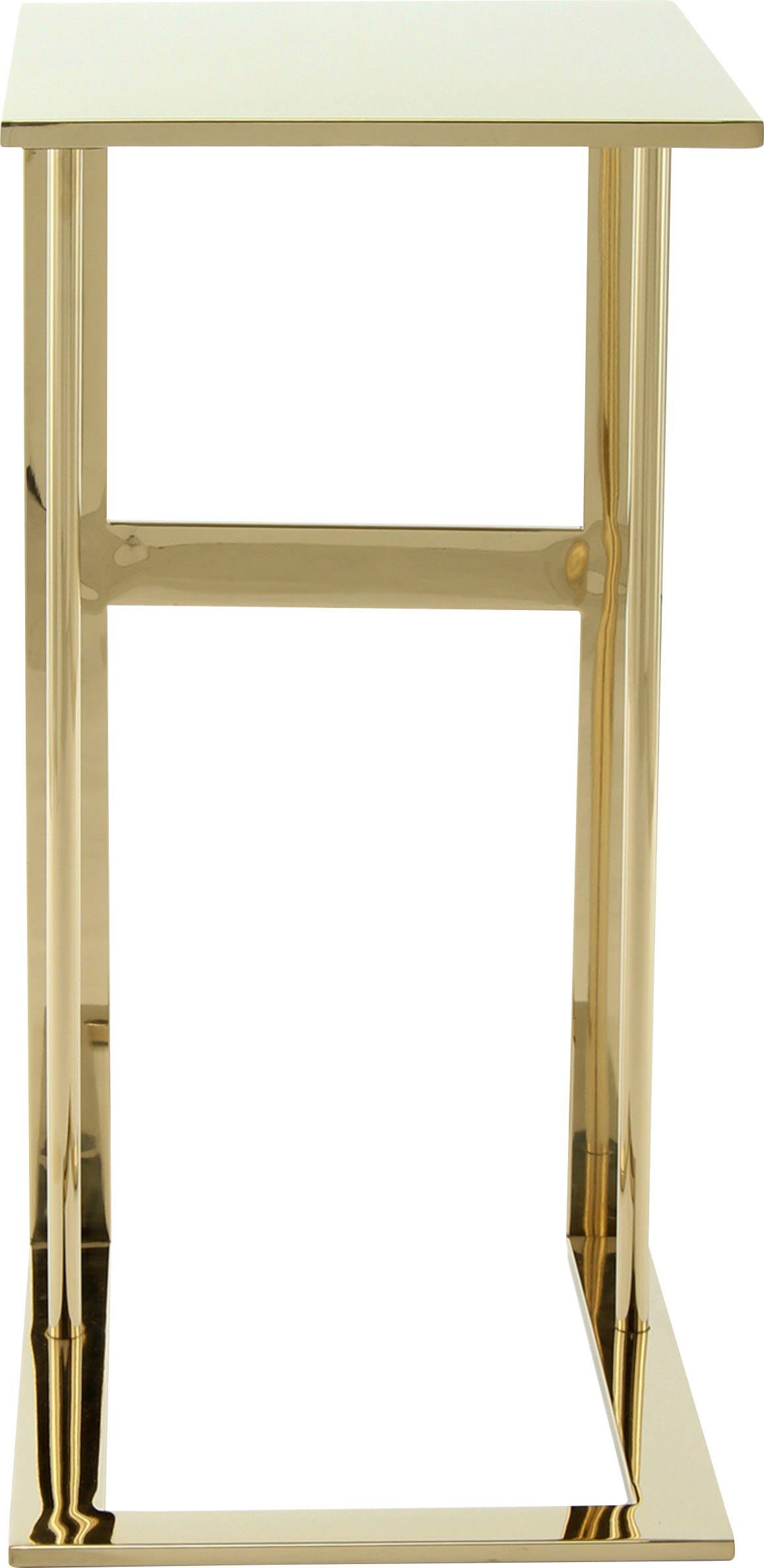 Kayoom Beistelltisch Sita, Gold in aus Beistellisch Edelstahl Minimalistischer C-Form