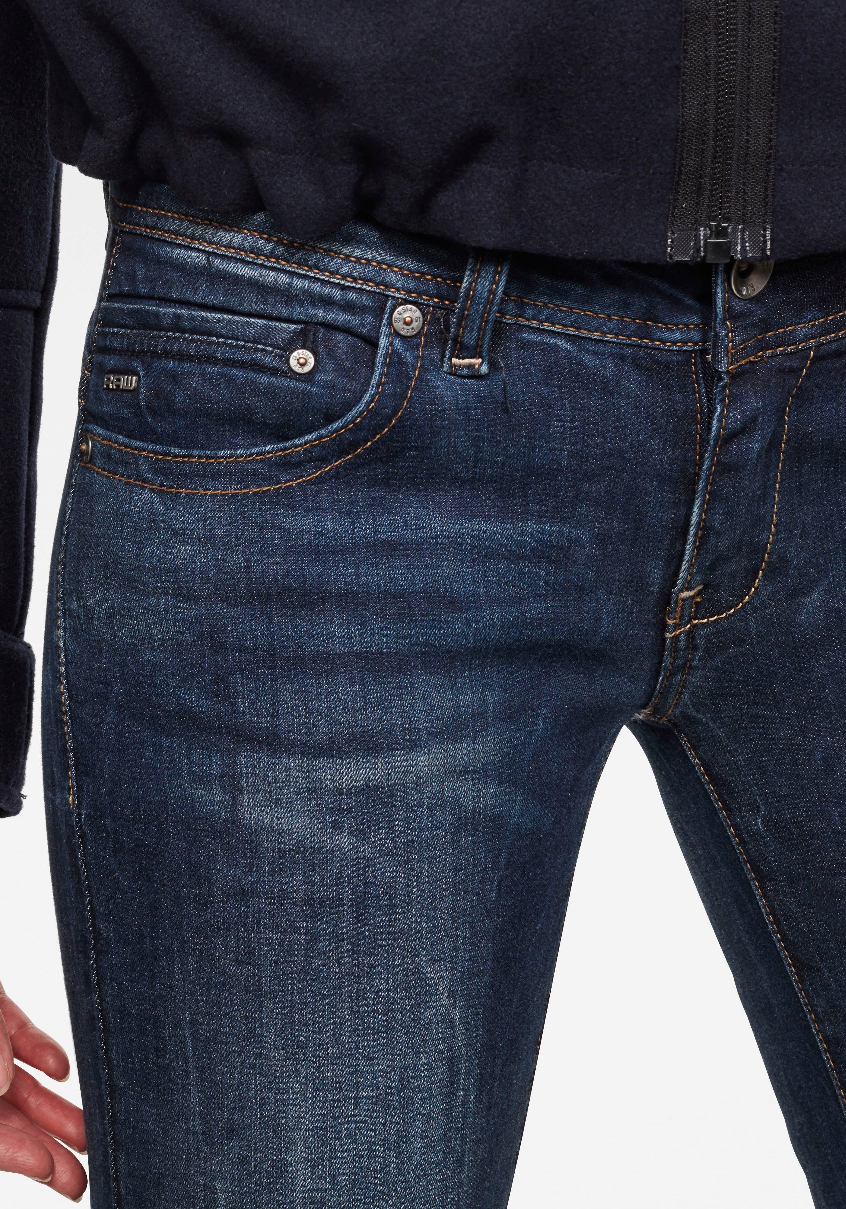 G-STAR Straight-Jeans Midge 5-Pocket-Design mit markanten Steppnähten
