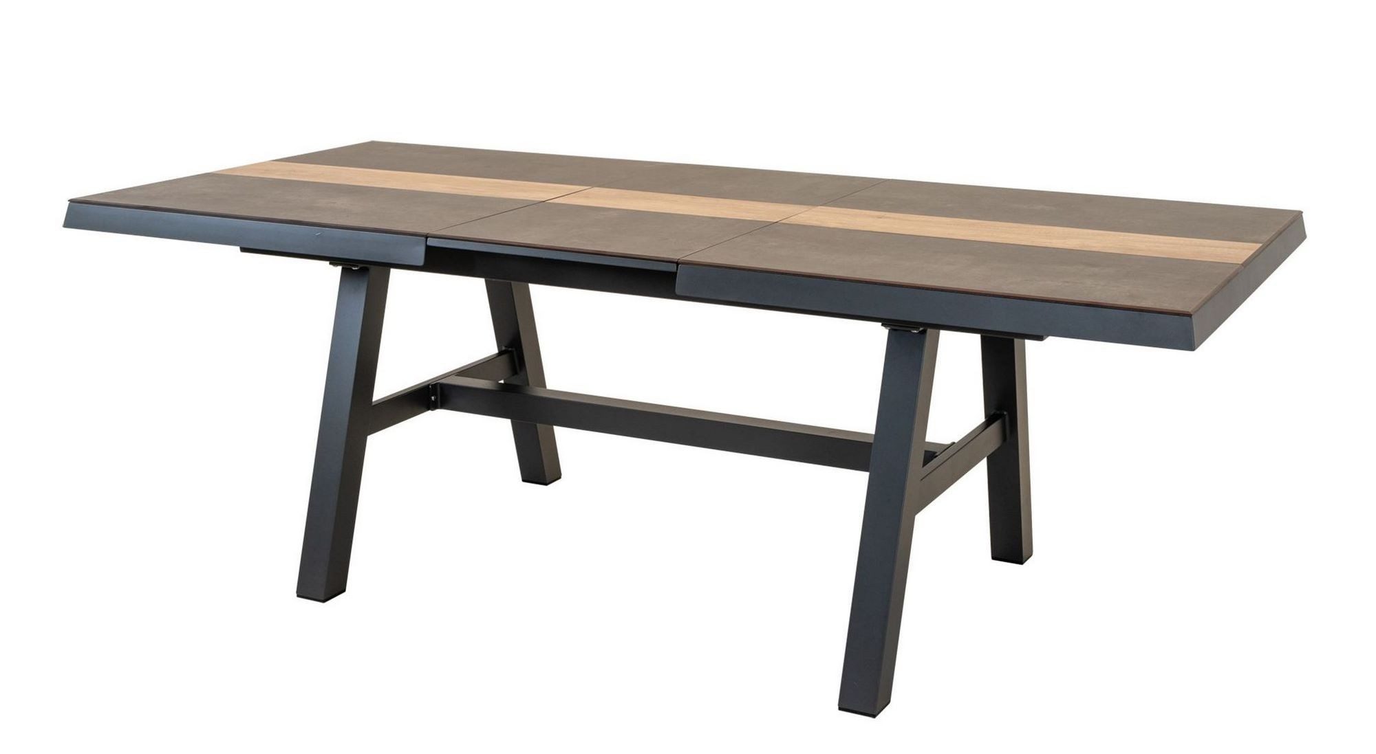 Gartentisch Lesli Living Auszieh-Diningtisch "Brixton Negro" 170/220x102cm