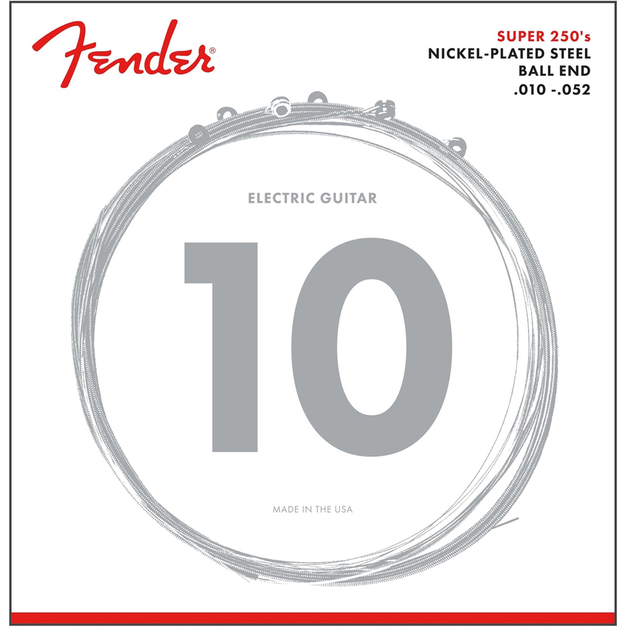 Fender Saiten, E-Gitarren Saiten Super 250RH 10-52 Nickel Plated Steel -