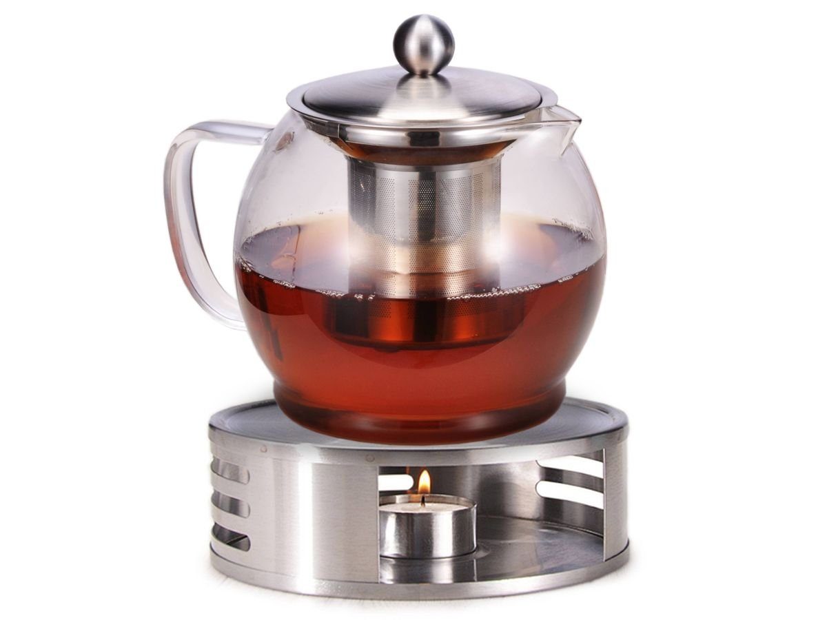 Teekanne Stövchen Glas Teekanne 1,2l Gravidus mit
