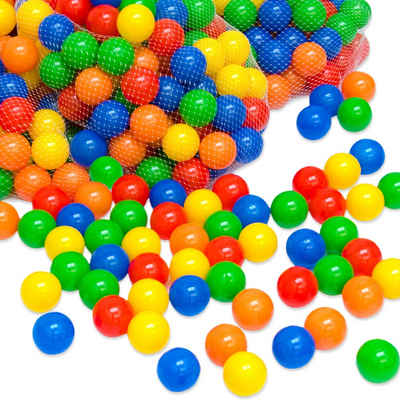 LittleTom Bällebad-Bälle 1000 bunte Bälle für Bällebad 5,5 cm Farbmix, Plastikbälle Bälle Ігрові мячі