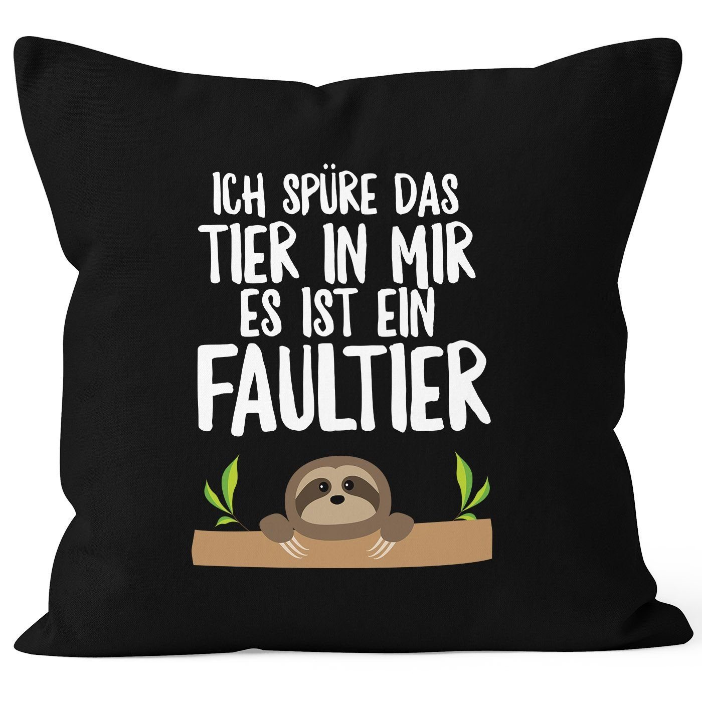 MoonWorks Dekokissen Faultier Kissen-Bezug Ich spüre günstig online kaufen