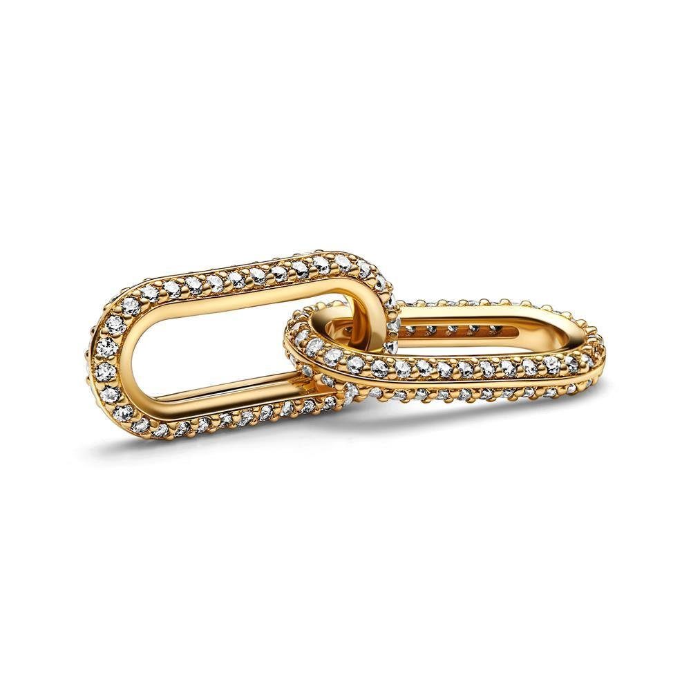 Pandora Charm-Einhänger Damen Doppel-Link mit Zirkonia von PANDORA ME, gold