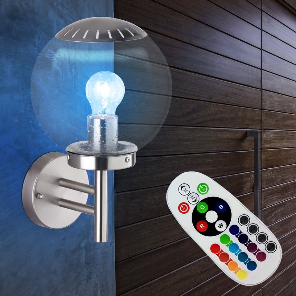 LED Gartenstrahler, Außen Wand Lampe Edelstahl