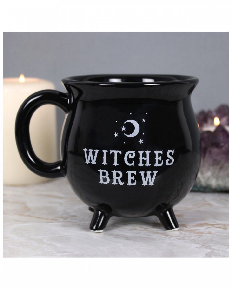 Horror-Shop Tasse Schwarzer Hexenkessel ";Witches Brew"; K, Keramik