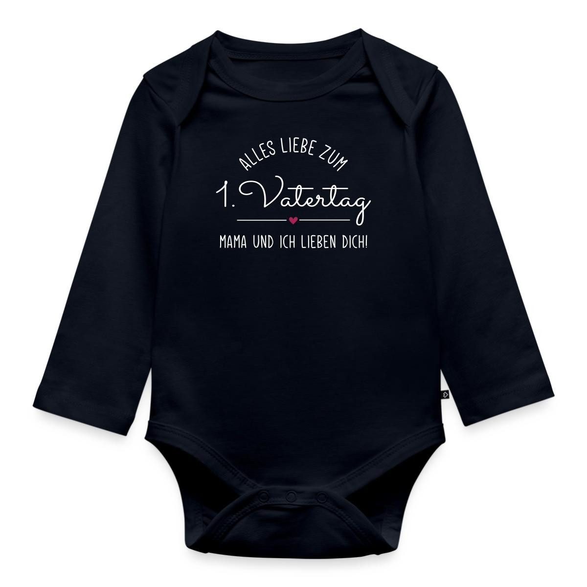 Spreadshirt Langarmbody Alles Liebe Zum 1. Vatertag Mama Und Ich Lieben Dich Tages Baby Body L (1-tlg)
