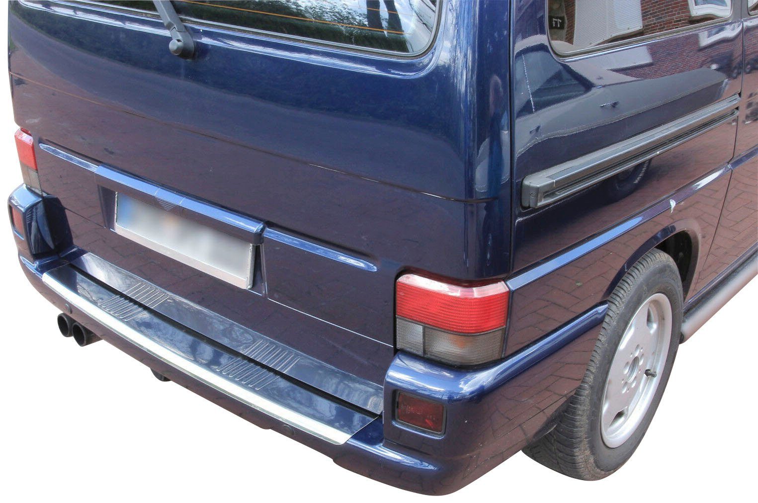RECAMBO Ladekantenschutz, 1996-2003, poliert, T4 Abkantung für VW mit chrom Edelstahl Zubehör