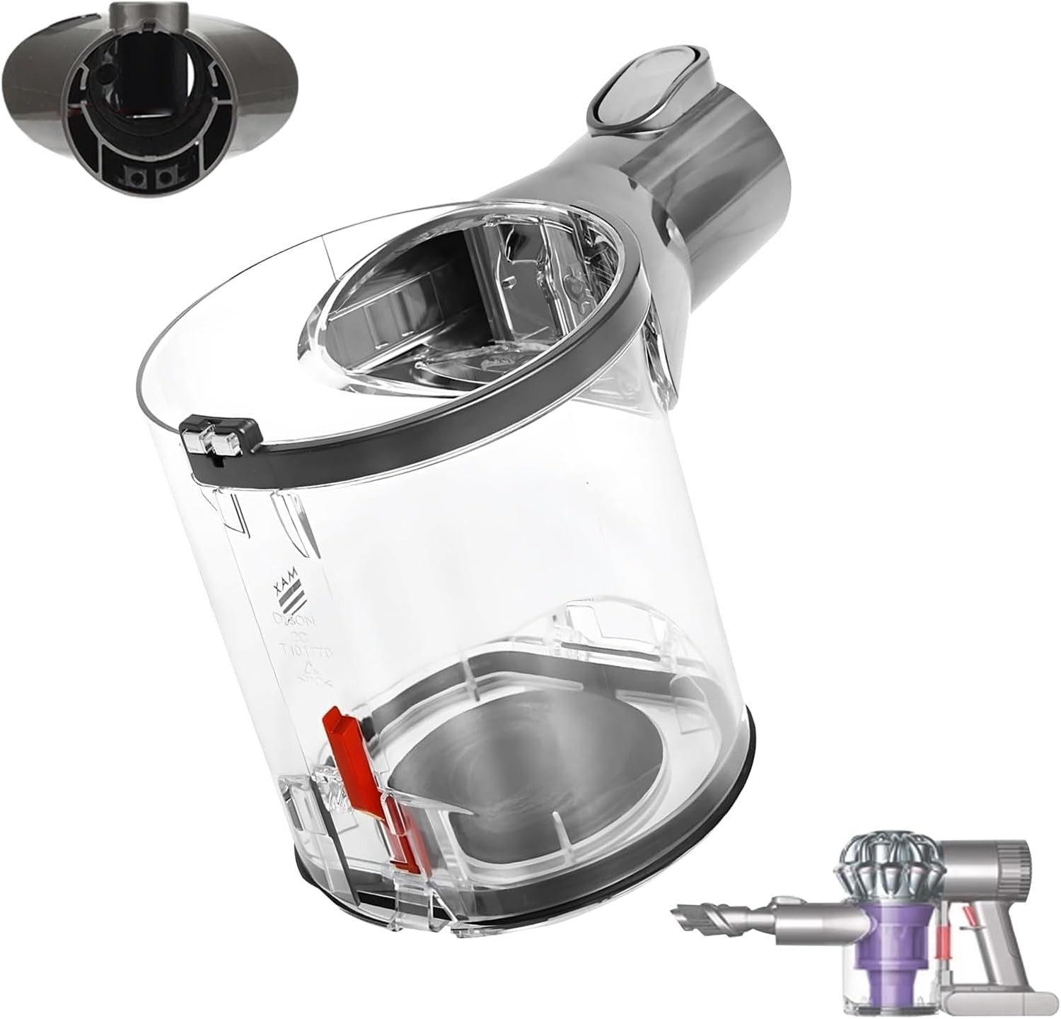 FELIXLEO Staubsaugerrohr-Adapter Schmutzbehälter für Dyson V6 Animal, DC58 DC61, DC62, SV03 Ersatzteile