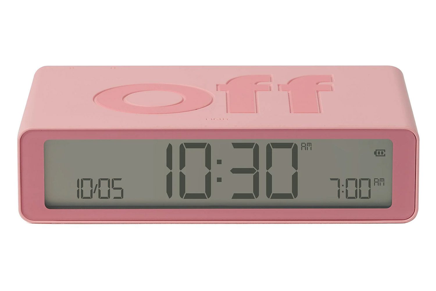 Lexon Quarzwecker Digital-Flip Classic Rosa