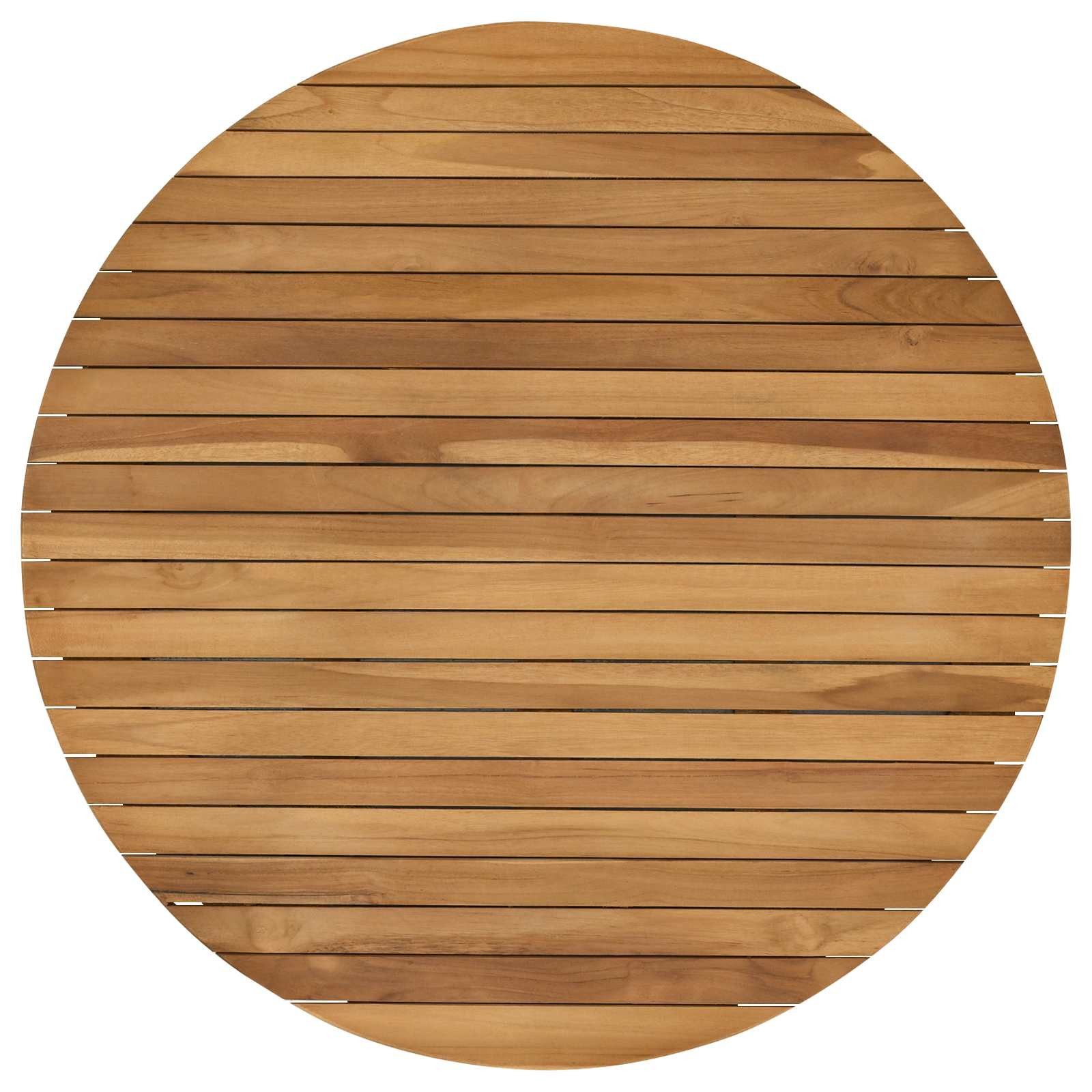 vidaXL Tischplatte Tischplatte Ø 80 x 3,5 Rund Massives holz Natur (1 St)