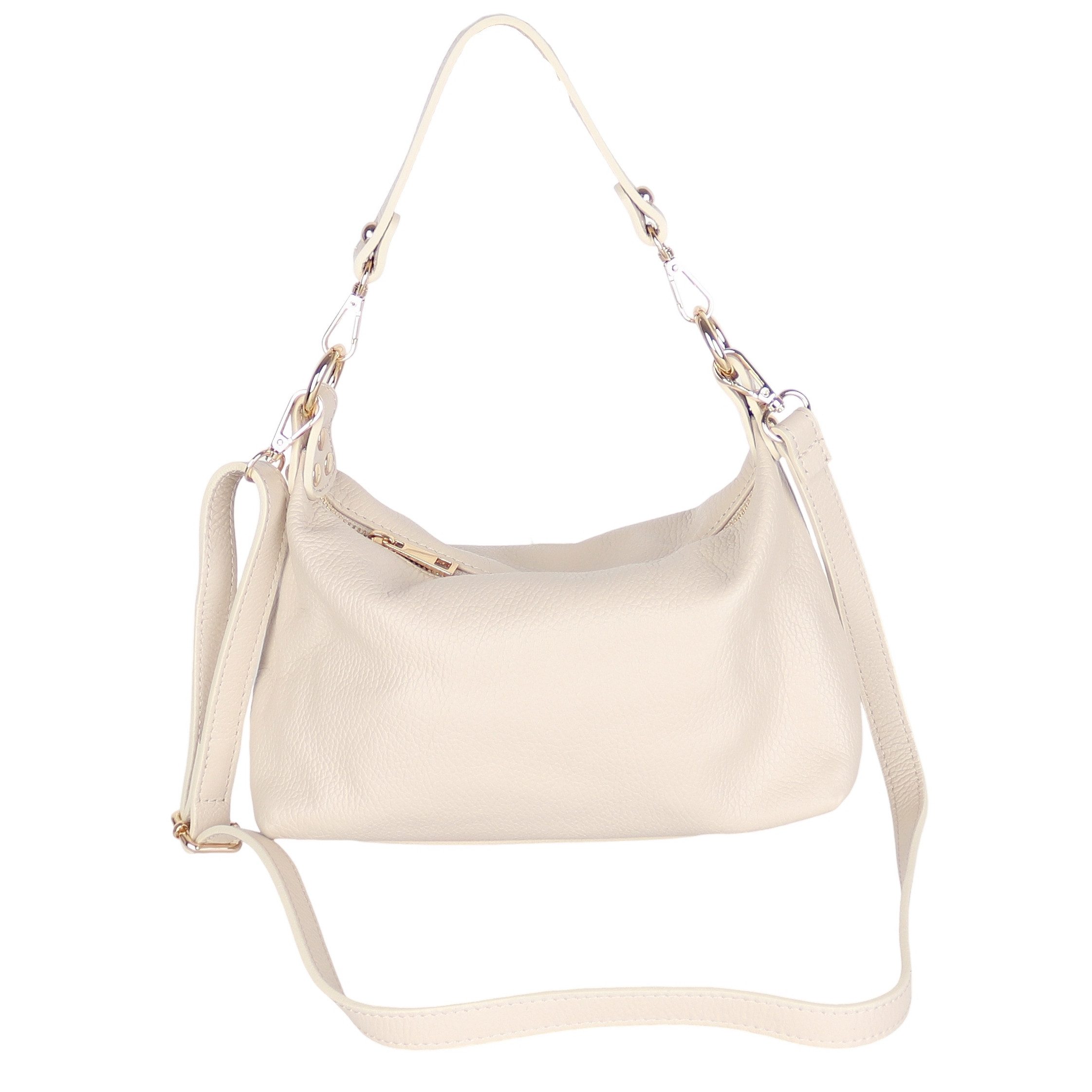 MIRROSI Schultertasche Damen Achseltasche Umhängetasche Echtleder, Made in Italy