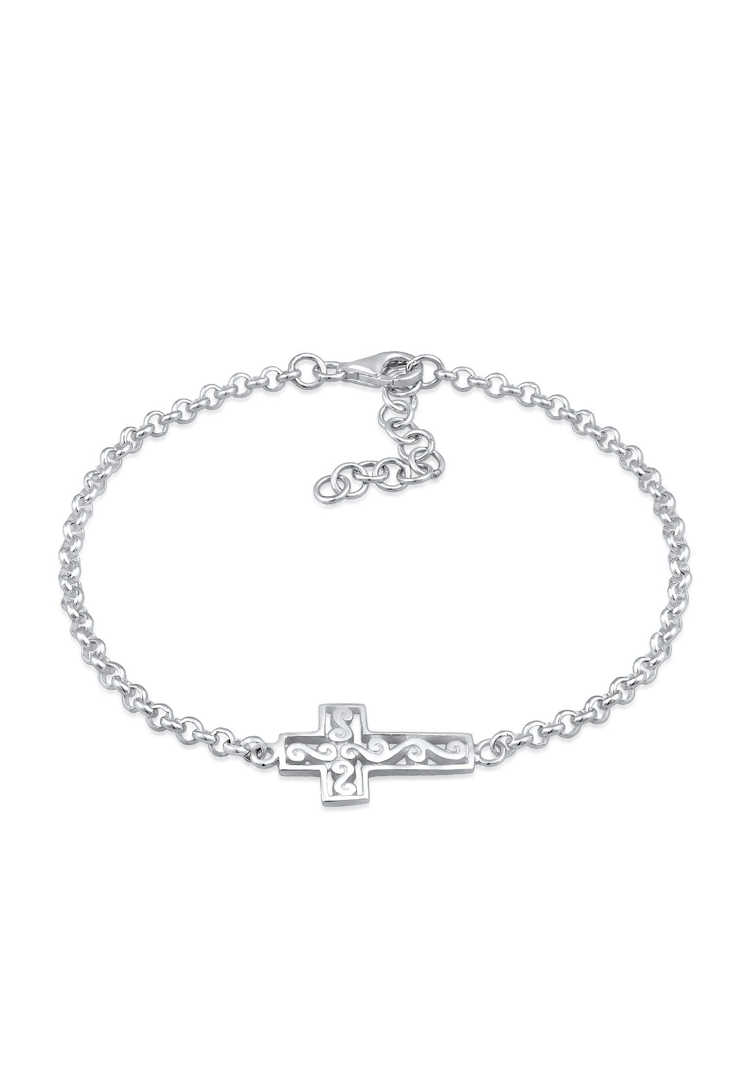 Nenalina Armband Kreuz Symbol Ornament Anhänger Modern 925 Silber | Armbänder