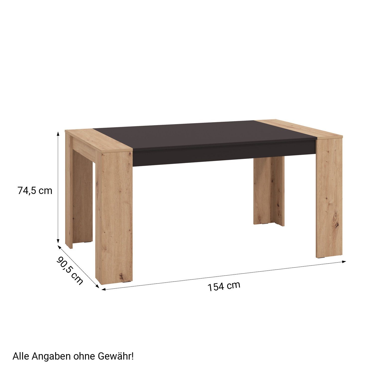 154x90 Homestyle4u (kein Küchentisch Esszimmertisch Set) Esstisch Tisch