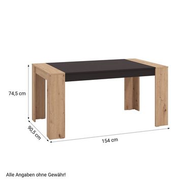 Homestyle4u Esstisch Esszimmertisch Küchentisch 154x90 Tisch (kein Set)