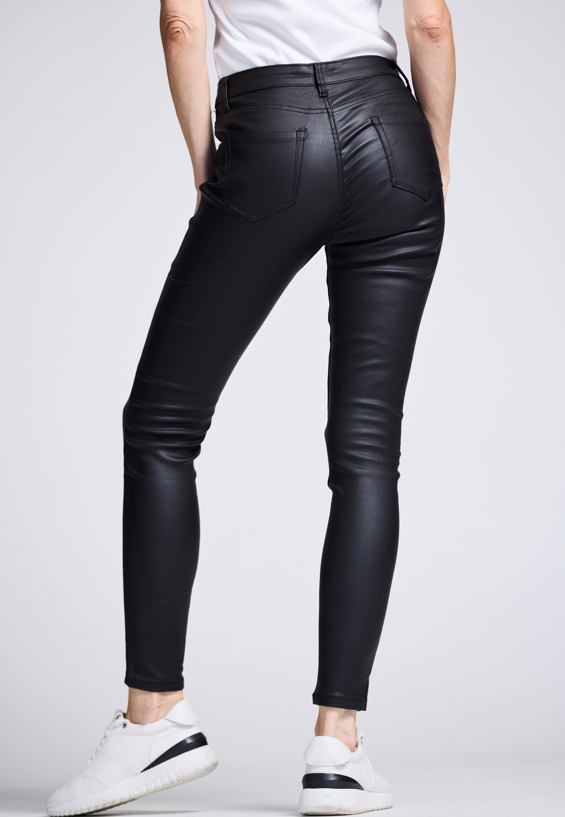 Andijamo-Fashion Lederimitathose GROOVE SLIM PANTS Stretch