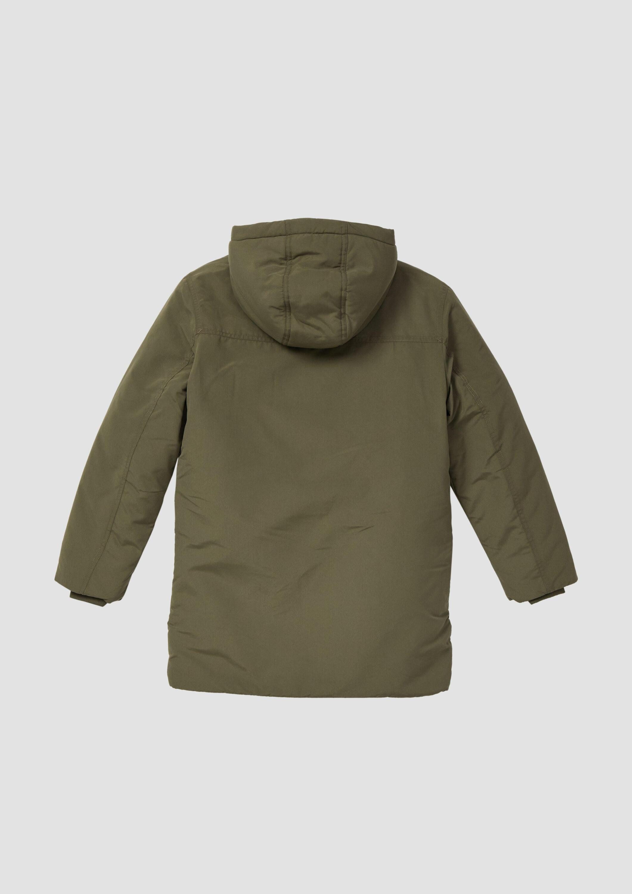 s.Oliver Wintermantel Outdoor-Mantel Wärmender Parka mit Kapuze und Teilungsnähten