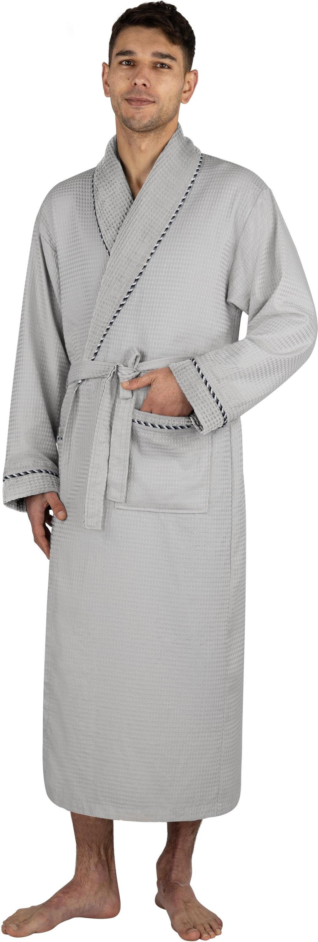 normani Herrenbademantel Herren Bademantel Waffelpique Moyo, Langform, Visk günstig online kaufen