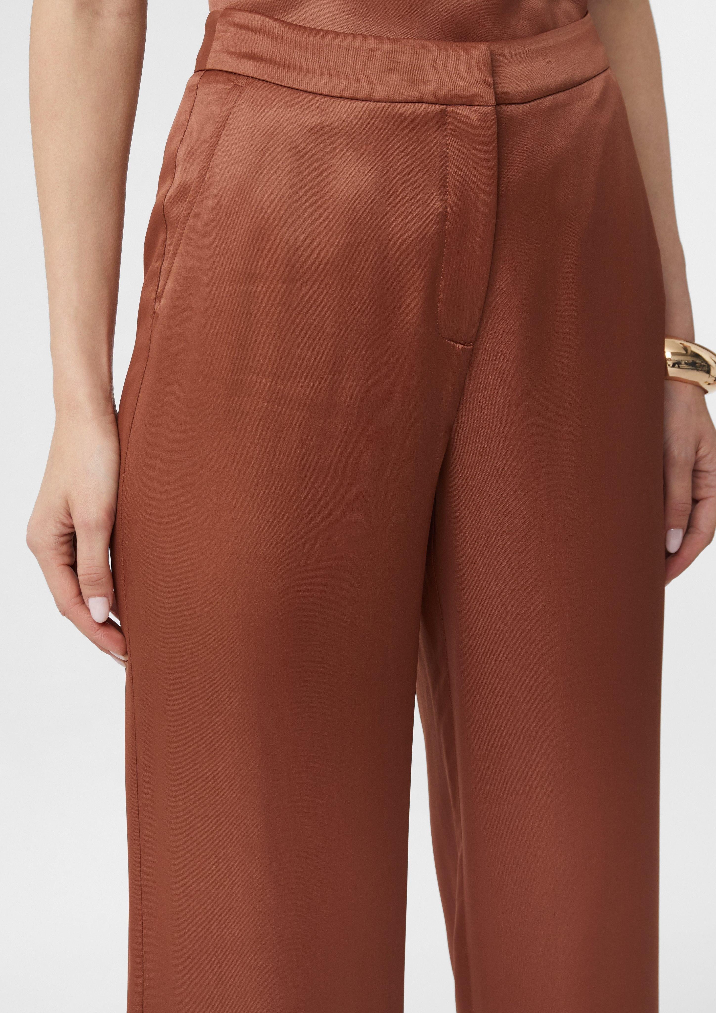 Comma Stoffhose Fließende Hose aus Viskosesatin günstig online kaufen